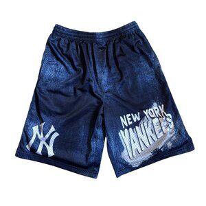 New York Yankees Navy Mesh Shorts YXL MLB